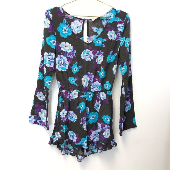 Altar'd STATE floral long sleeve romper - Picture 3 of 5